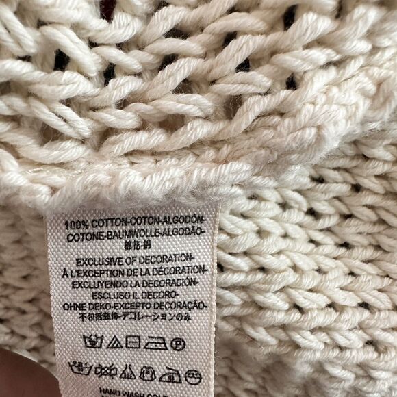 Free People Wouldn't Knit Be Nice LongLine Ivory open front Cardigan L - Picture 10 of 11
